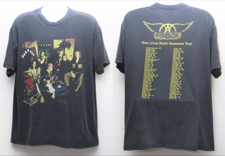 Rare 1997 Vintage Aerosmith Nine Lives North American Tour Rock Band Tour Sz X Shirt