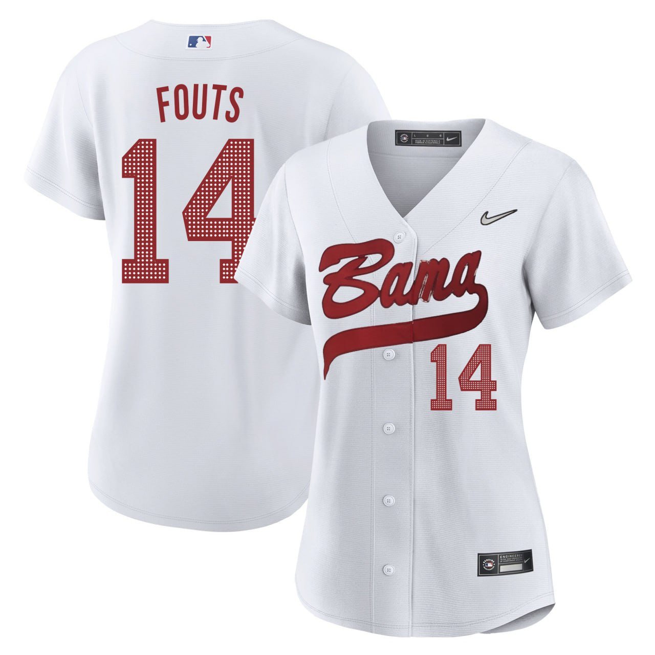 Women’S Montona Fouts Alabama Softball Jersey – All Stitched