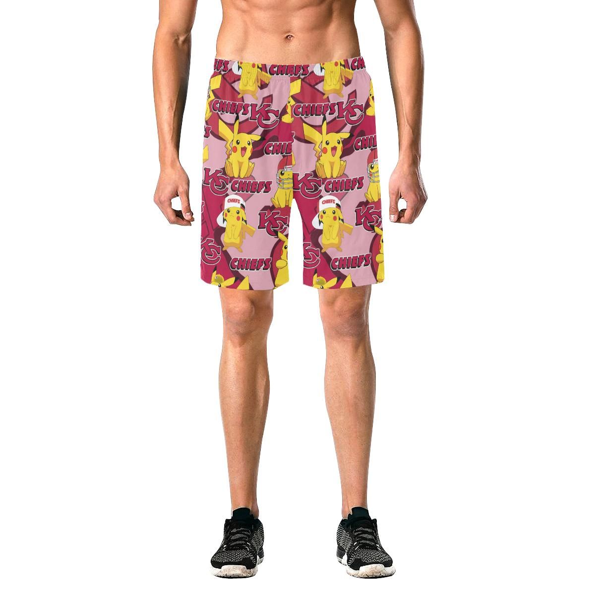 Kansas City Chiefs Men’s All Over Print Elastic Beach Shorts