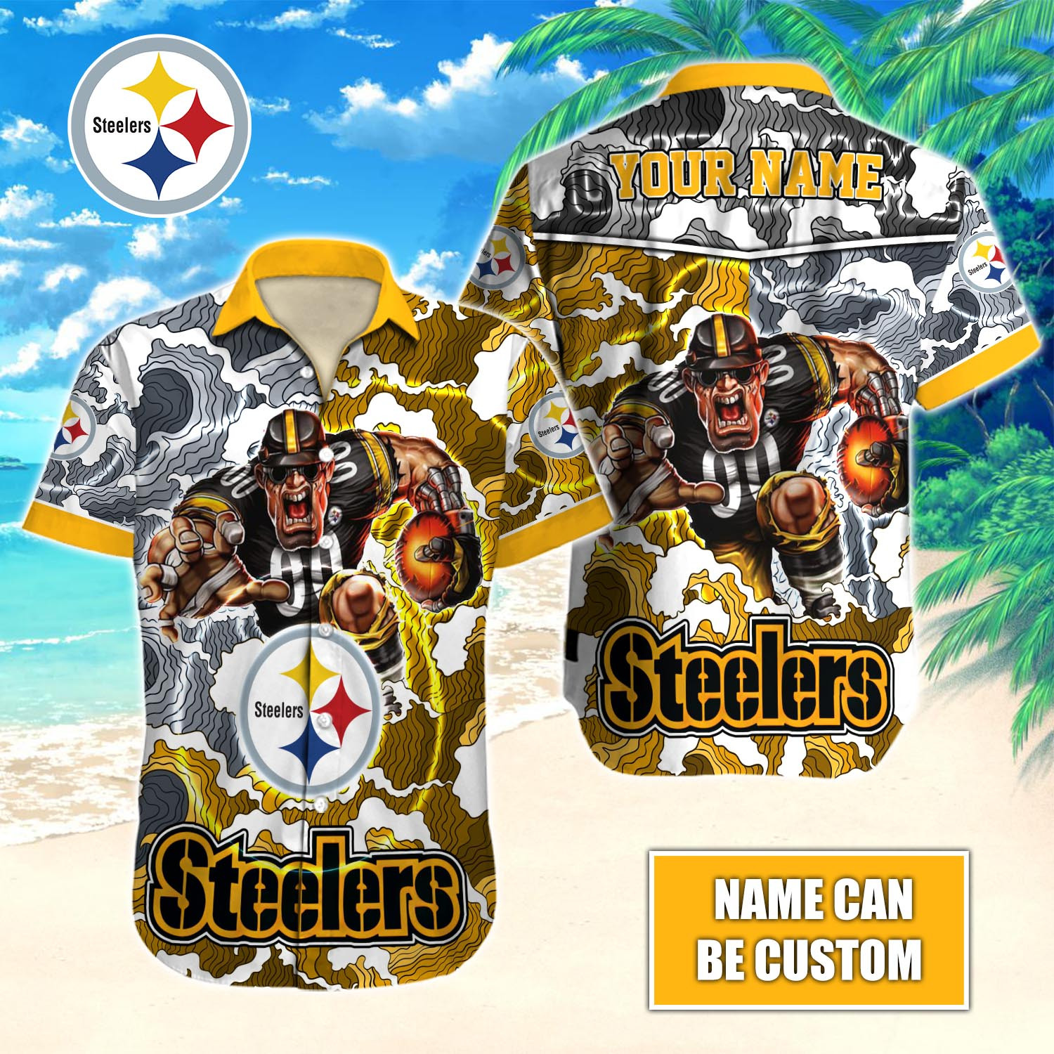 Pittsburgh Steelers Nfl-Hawaiian Shirt Custom T-40578