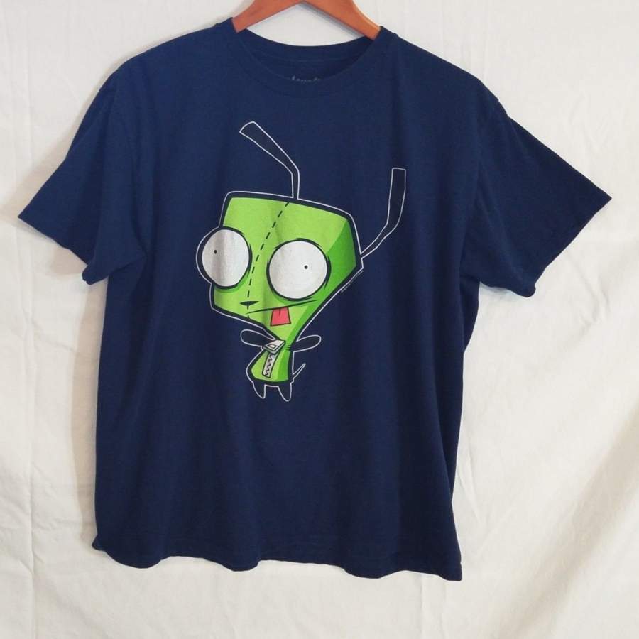 Invader Zim Gir T-Shirt Mens Size XL Navy Blue Short Sleeve Vintage