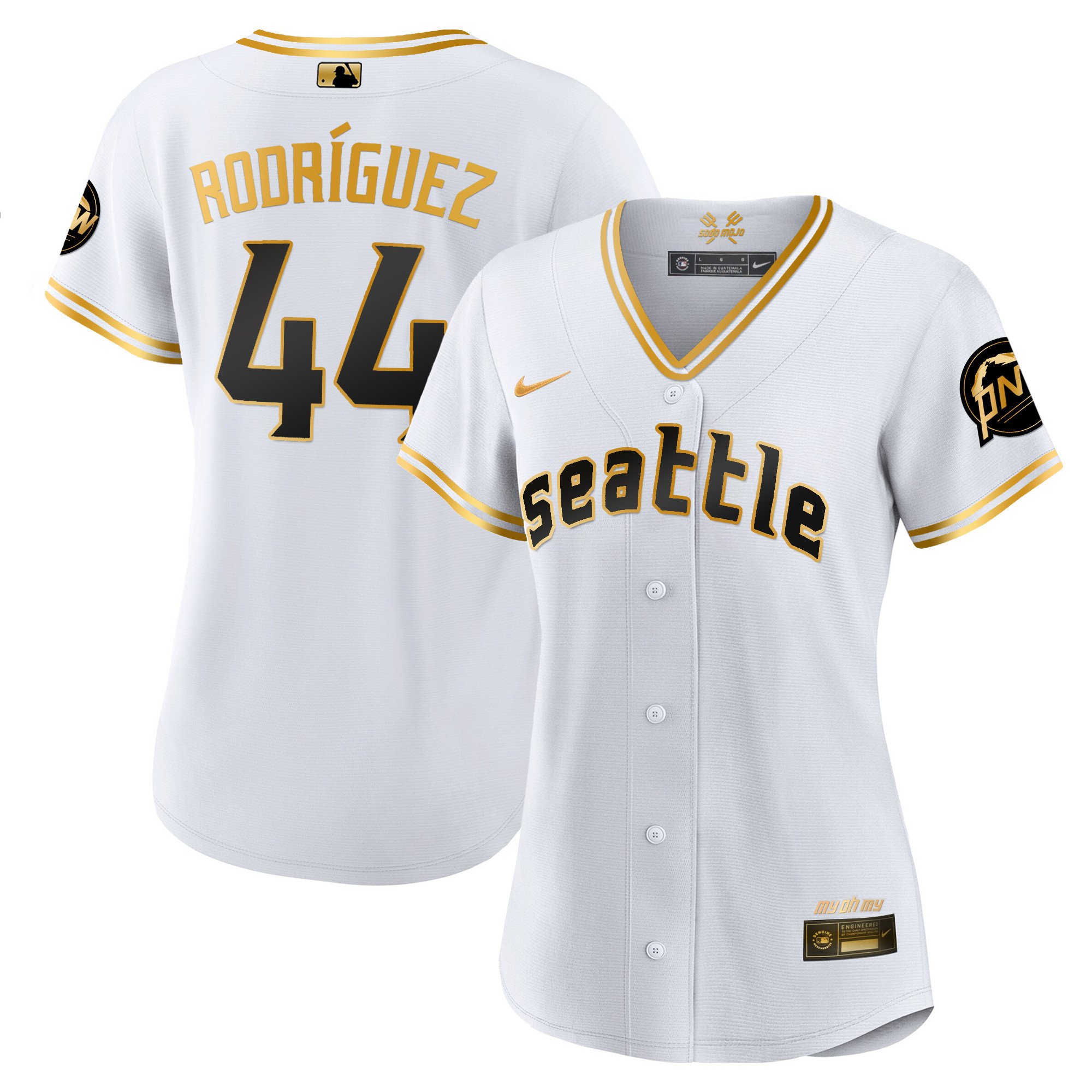 Women’S Seattle Mariners 2023 City Connect Gold Jersey – All Stitched