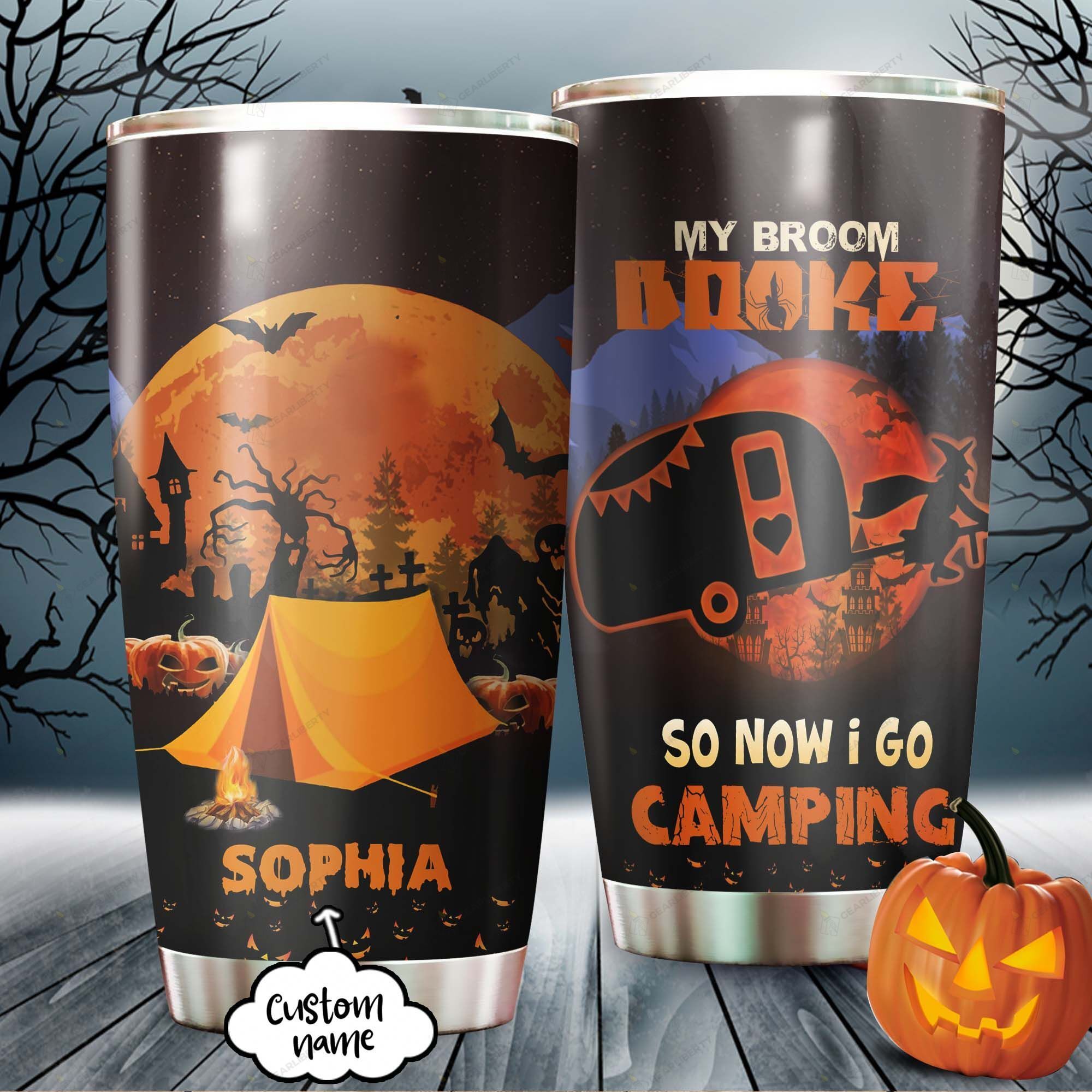 139KKCP-Halloween Camping Custom Tumbler