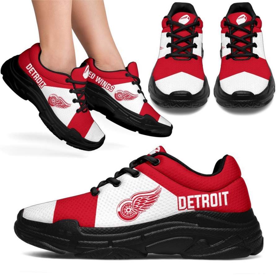 Colorful Logo Detroit Red Wings Chunky Sneakers