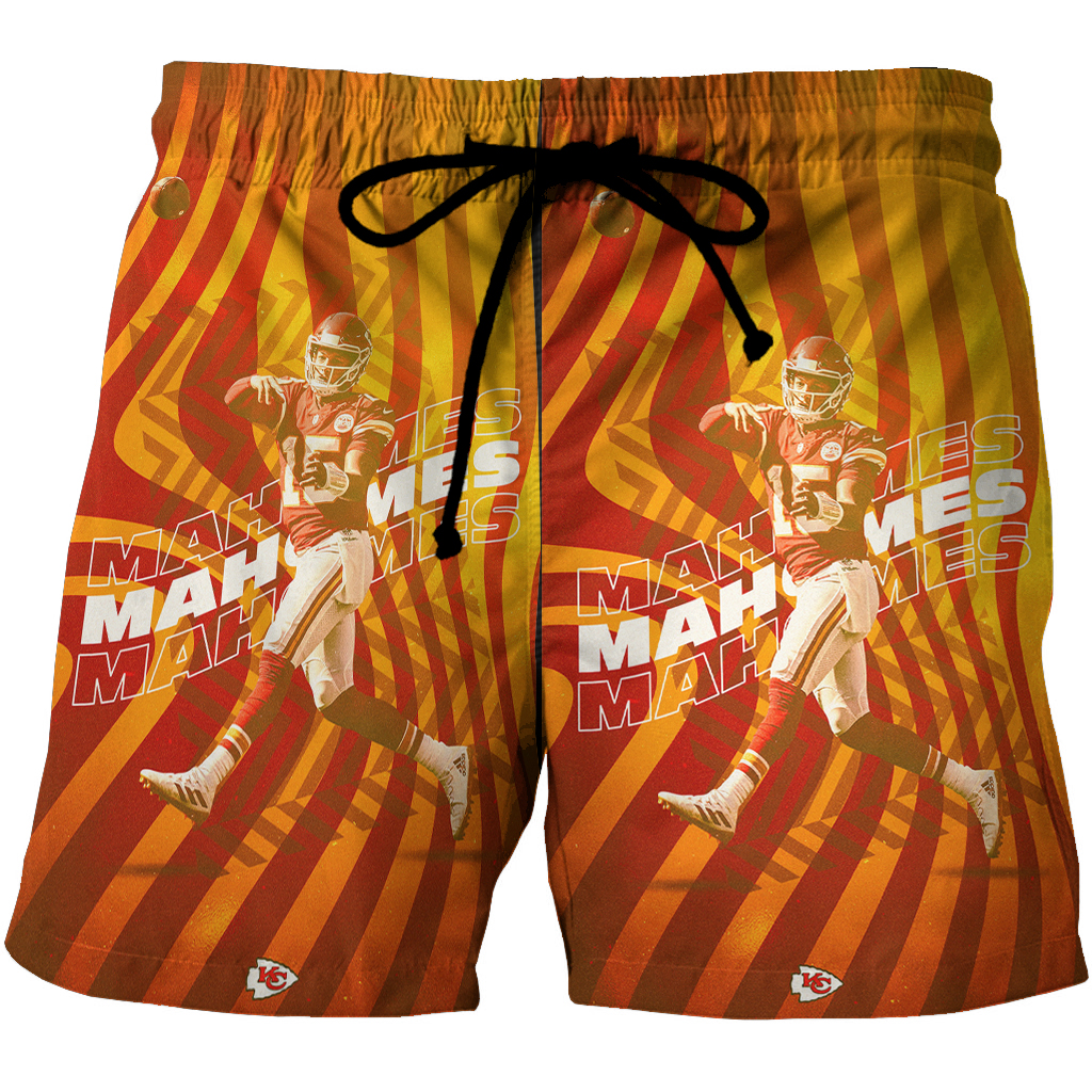 Kansas City Chiefs Patrick Mahomes 15 V4 3D All Over Print Summer Beach Hawaiian Short