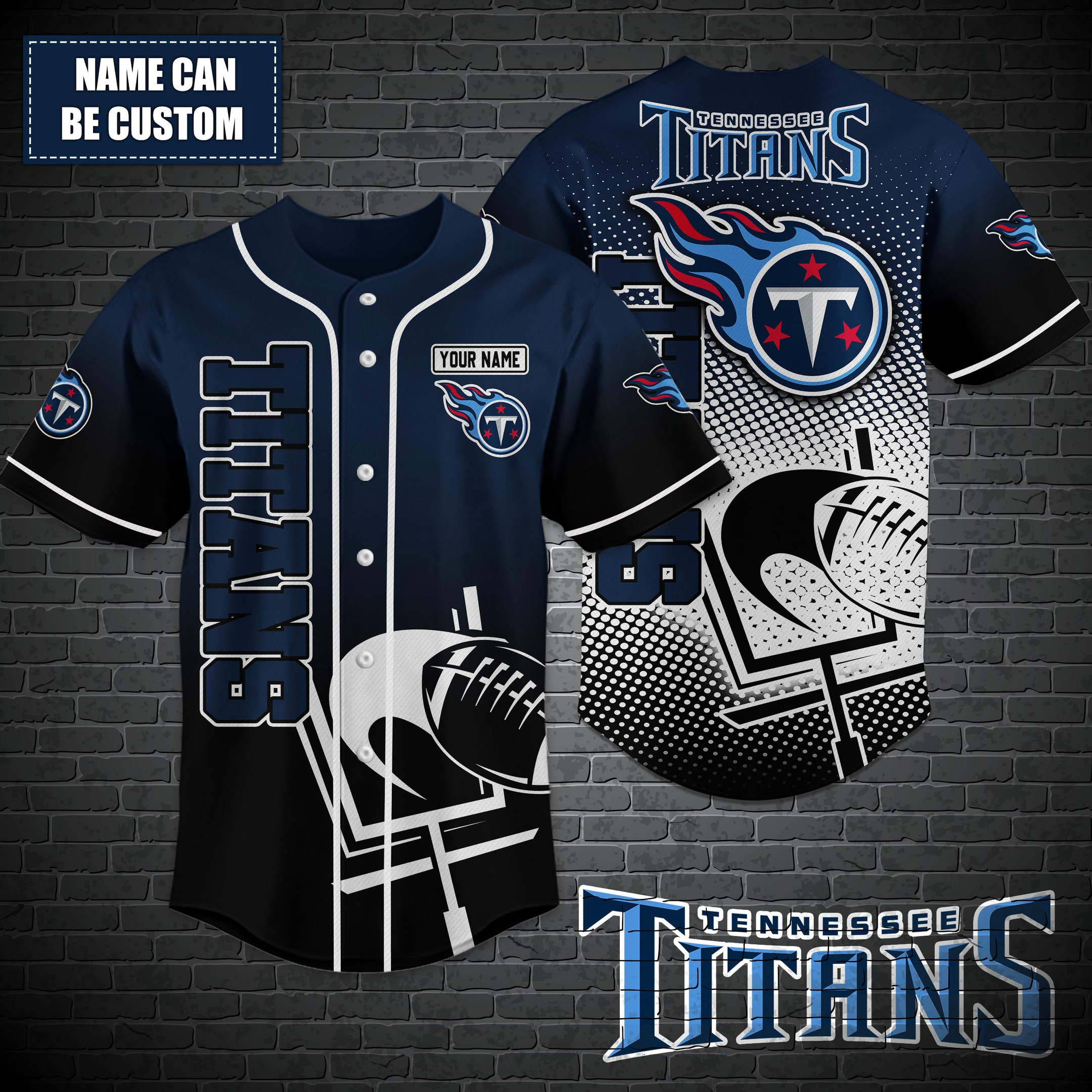 Tennessee Titans Nfl-Baseball Shirt Custom T-44757