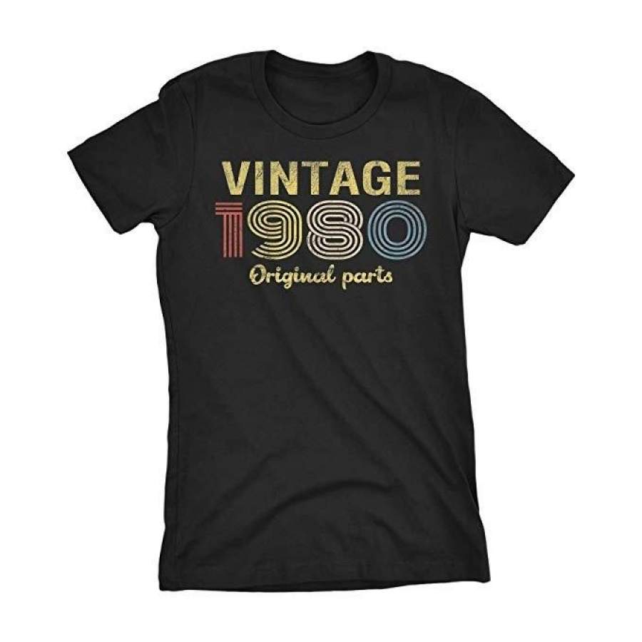 40Th Birthday Gift Womens Shirt – Retro Birthday – Vintage 1980 Original Parts