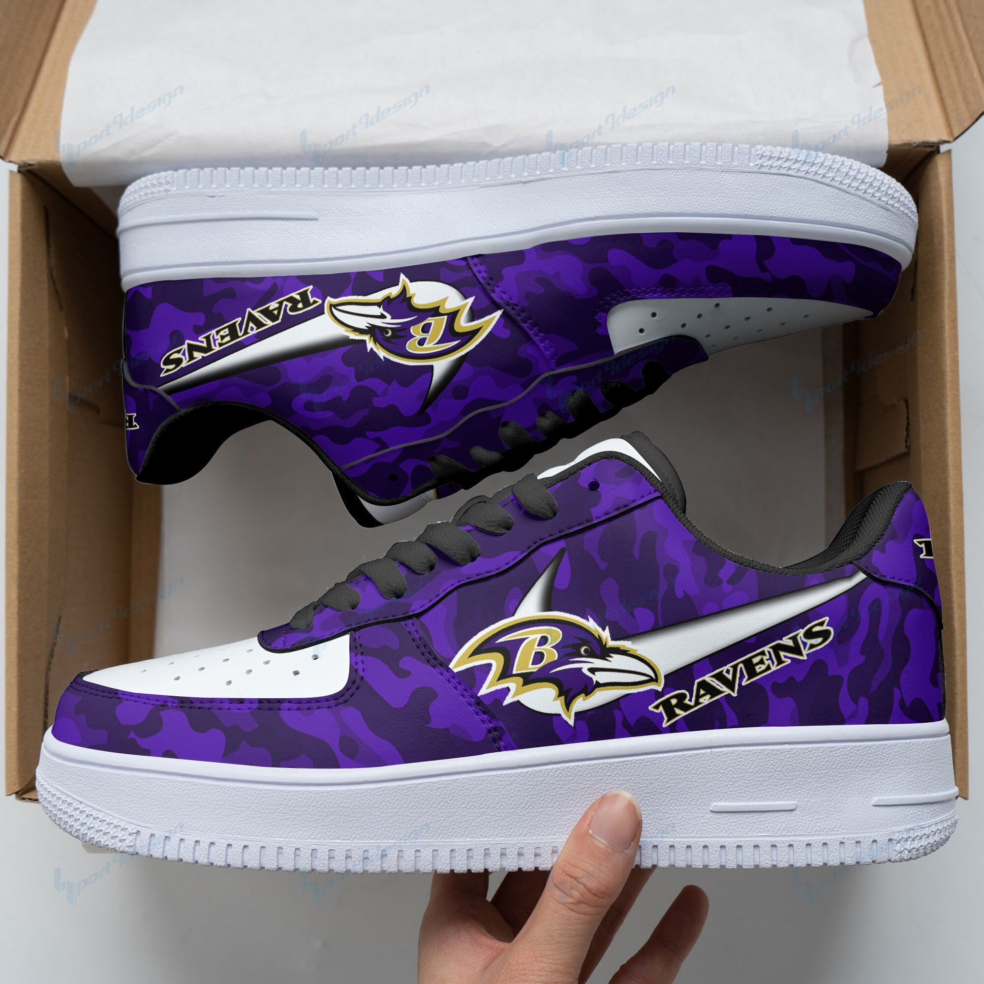 Baltimore Ravens Af1 Sneakers 73