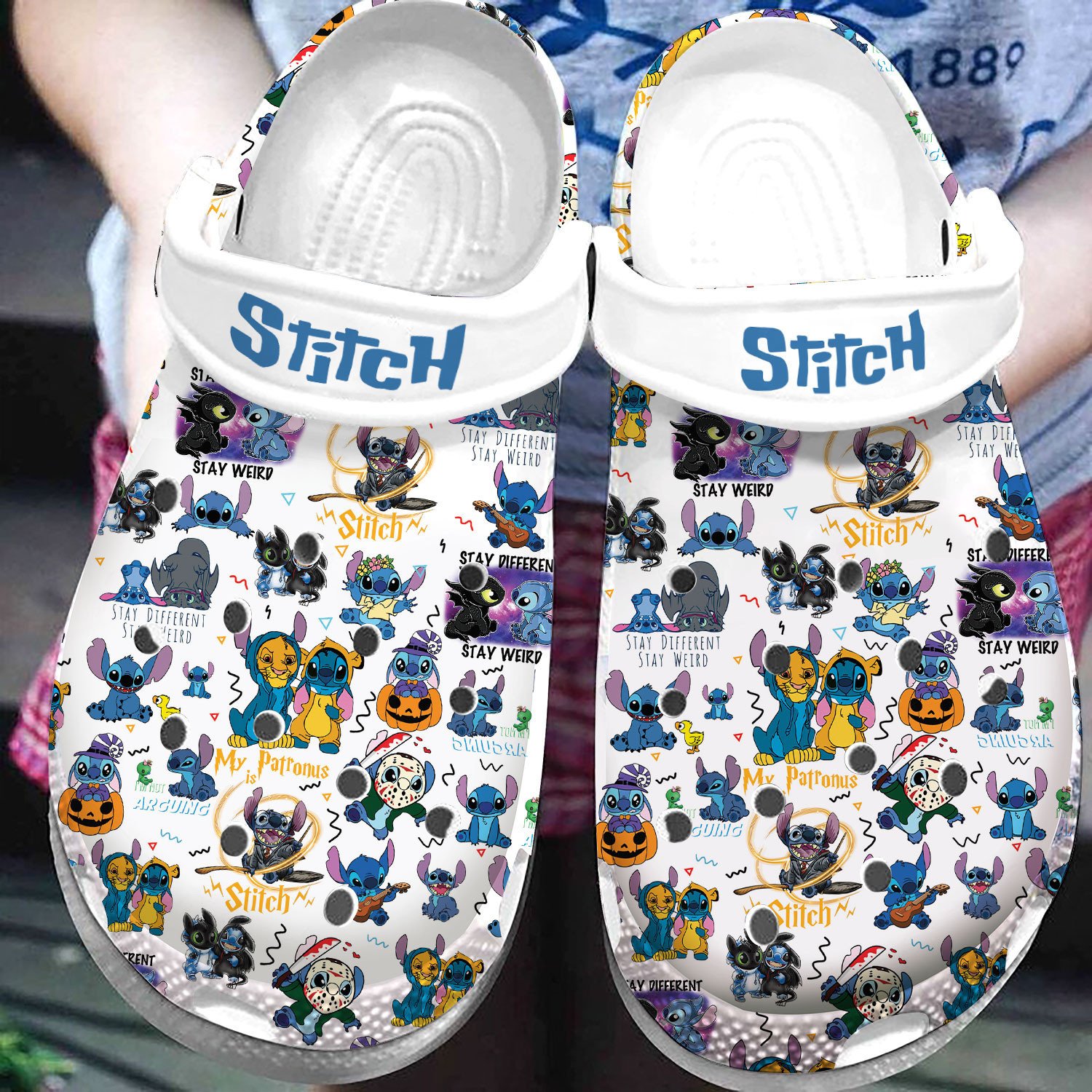 Cartoon Stitch Funny Clog Shoes #Dh