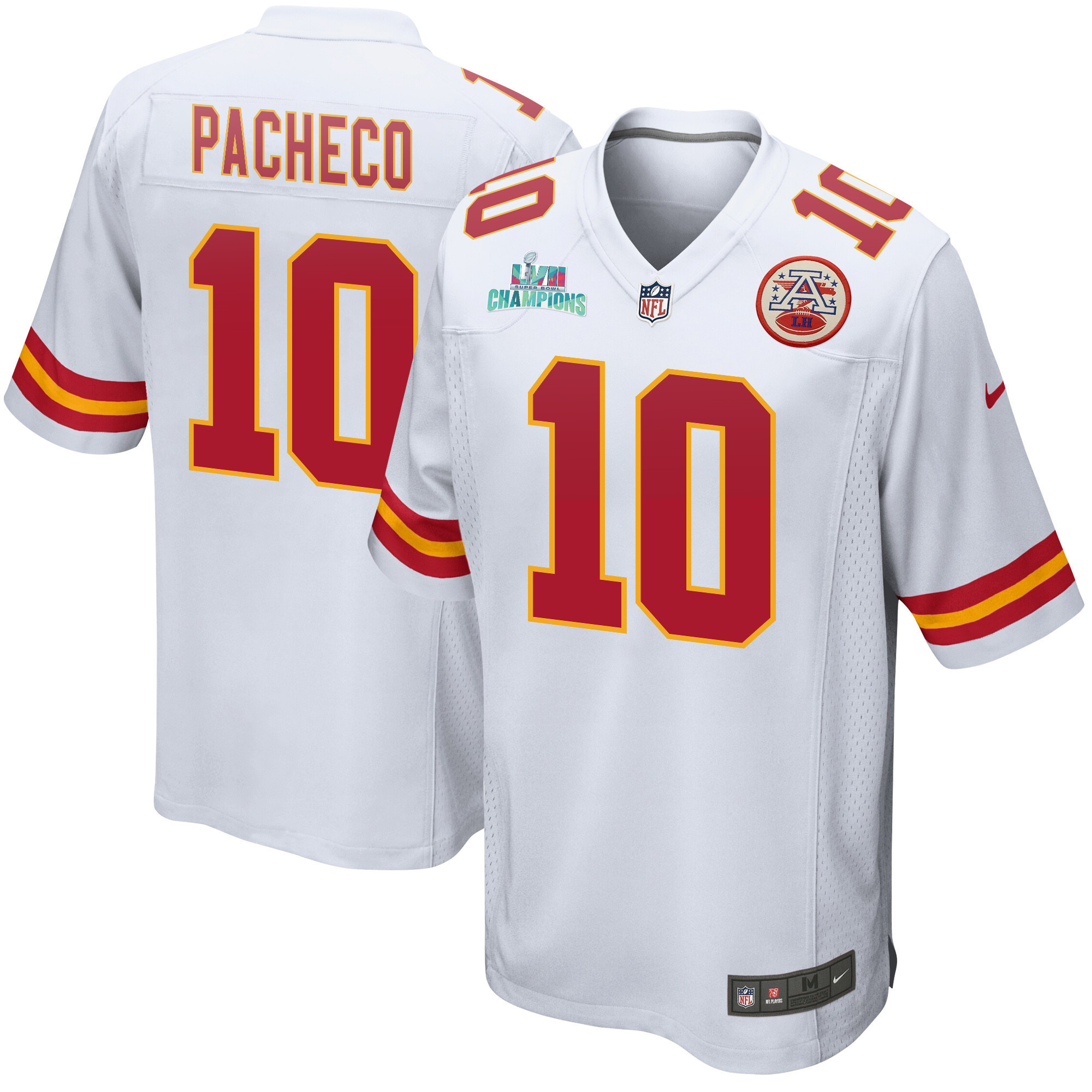 Isiah Pacheco 10 Kansas City Chiefs Super Bowl Lvii Champions Men Game Jersey – White