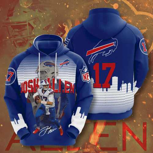 Josh Allen Buffalo Bills 35 Unisex 3D Hoodie Gift For Fans