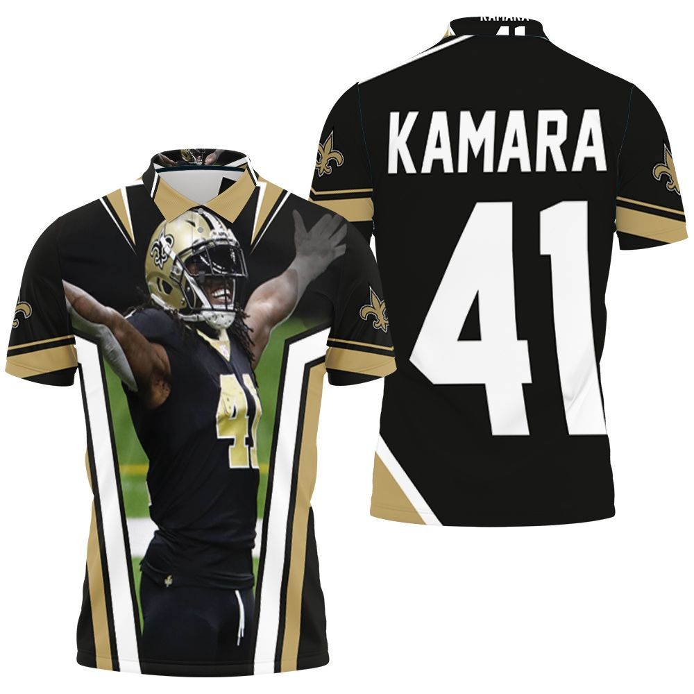 New Orleans Saints Alvin Kamara 41 Legend Polo Shirt