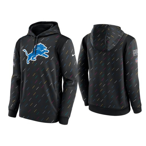 Men’S Detroit Lions 2021 Crucial Catch Charcoal Therma Pullover Hoodie Detroit Lions Charcoal Jacket