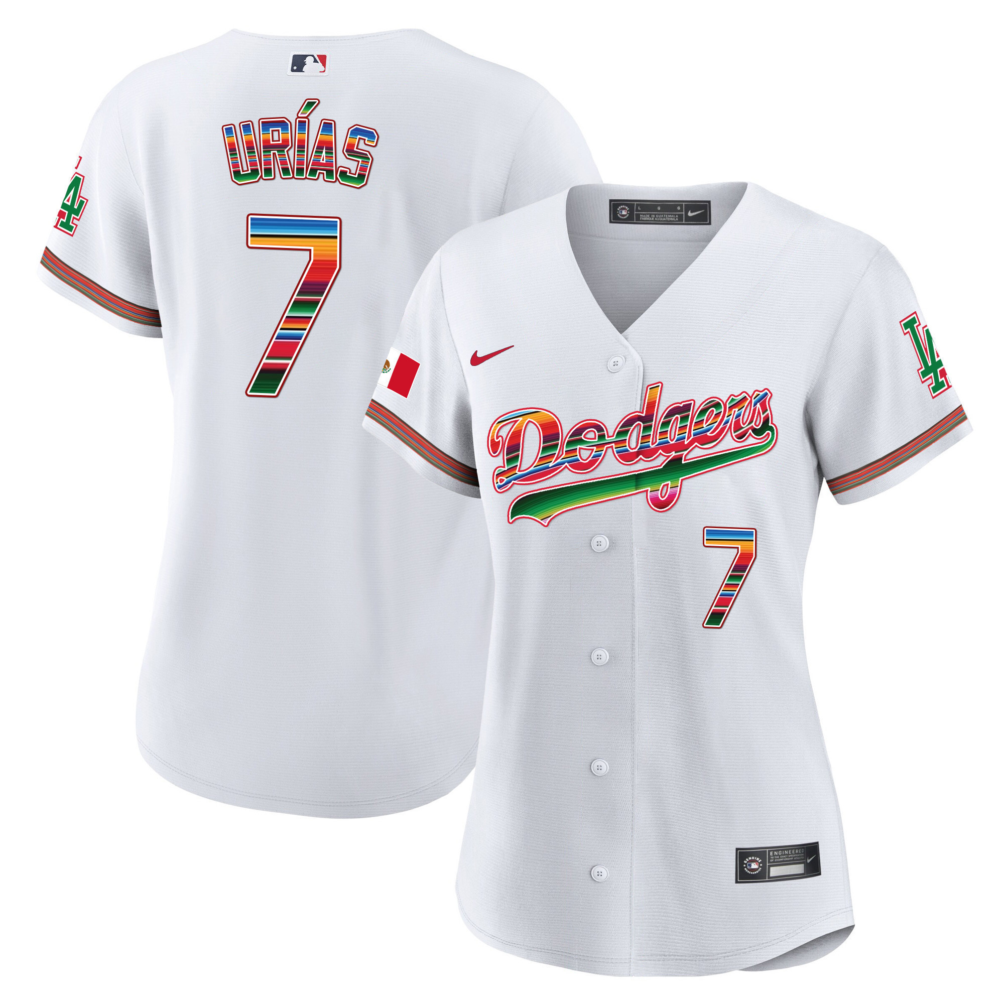 Women’S Dodgers Mexico Baseball Limited Jersey – All Stitched