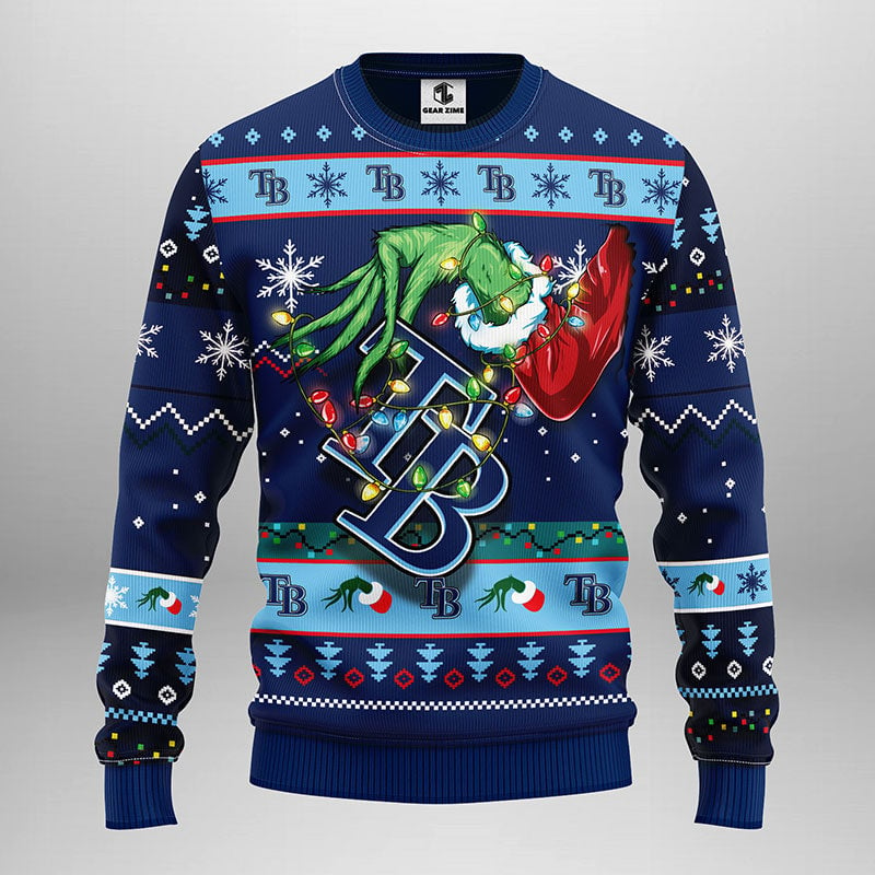 Tampa Bay Rays Grinch Ugly Christmas Sweater