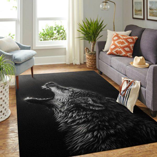 Wolf Sacred Native American Home Decor Rectangle Area Rug 6