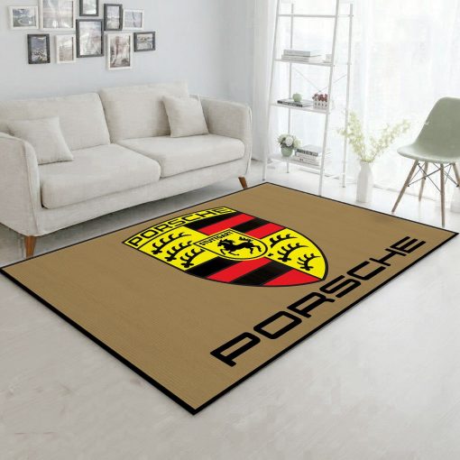 Porsche Logo Supercars Rug All Over Print Logo Custom Area Rug Carpet Full Sizes Home Living Rug Carpet Decor