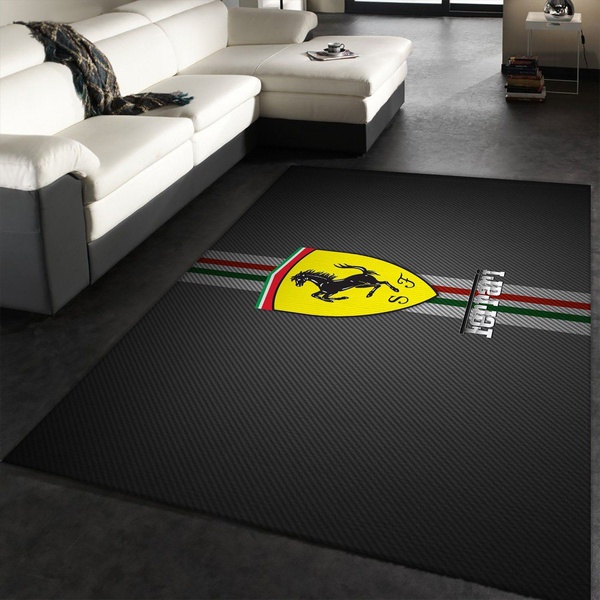 Ferrari Logo Supercars Rug All Over Print Logo Custom Area Rug Carpet Full Sizes Rug 1171