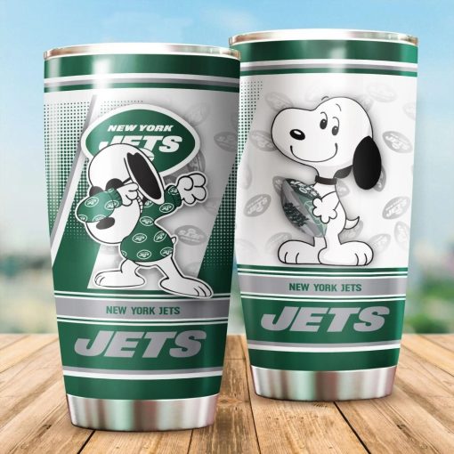 Onlyshirt - Insulated Tumbler - Holatshirt New York Jets Nfl Snoopy Football Tumbler Mug