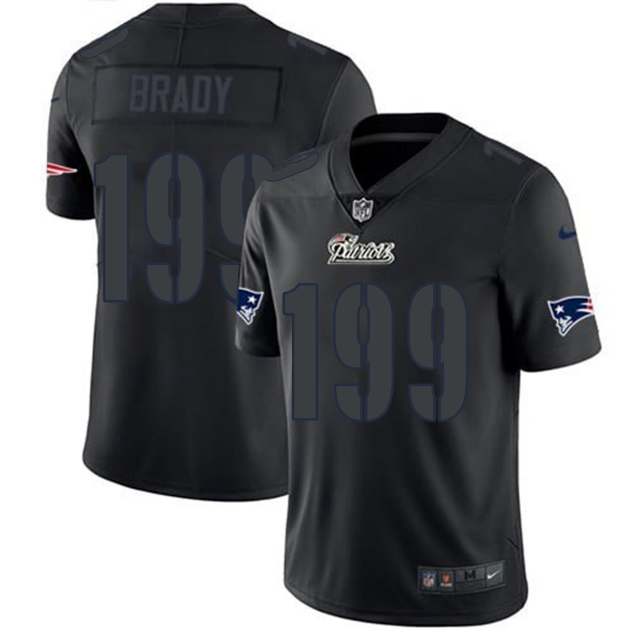 Tom Brady New England Patriots Black #199 Jersey – All Stitched