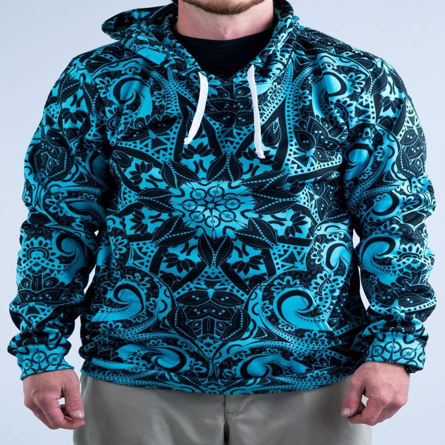 Teal Mandala Unisex Men/Women All-Over Print 3D Hoodie