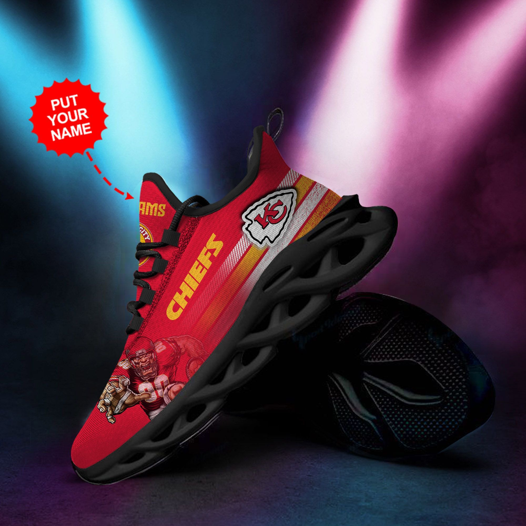 Kansas City Chiefs Custom Personalized Max Soul Sneakers Running Sports Shoes For Men Women