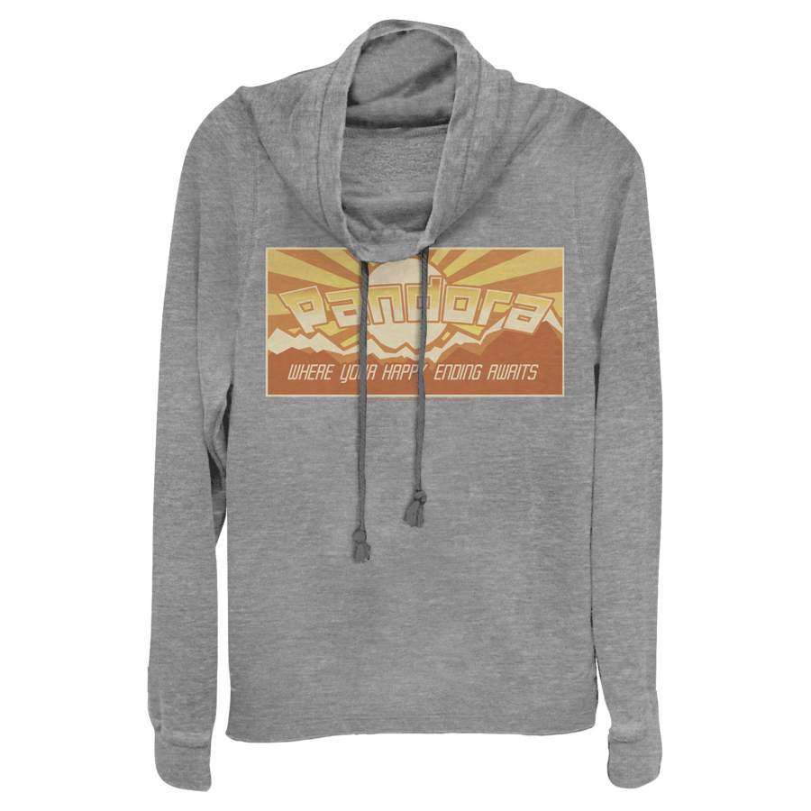 Borderlands 3 Junior’s Pandora Travel Poster  Cowl Neck Sweatshirt