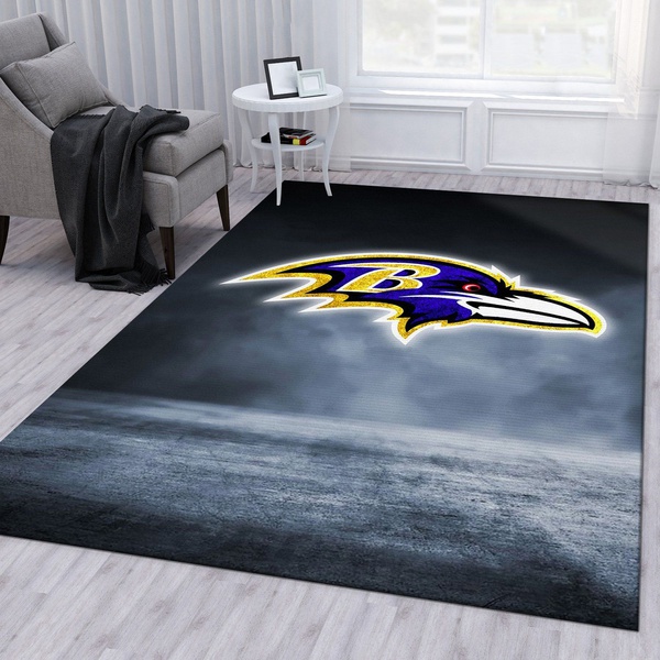 Baltimore Ravens Football Rug Living Room Rug Christmas Gift US Decor