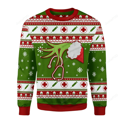 Grinch Nurse Ugly Sweater