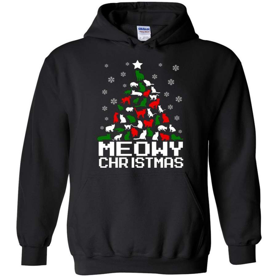 Meowy Christmas Sweater Cat Ugly Christmas Sweater Have A Meowy Catmas – Hoodie