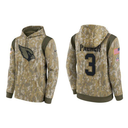 Carson Palmer Arizona Cardinals Camo 2021 Salute To Service Veterans Day Therma Pullover Hoodie