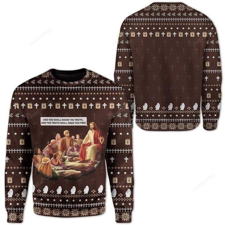 Jesus Ugly Christmas Sweater, Jesus 3D All Over Printed Sweater TXTrend Shop
