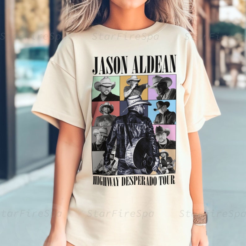 Retro Jason Aldean Highway Desperado Tour Shirt