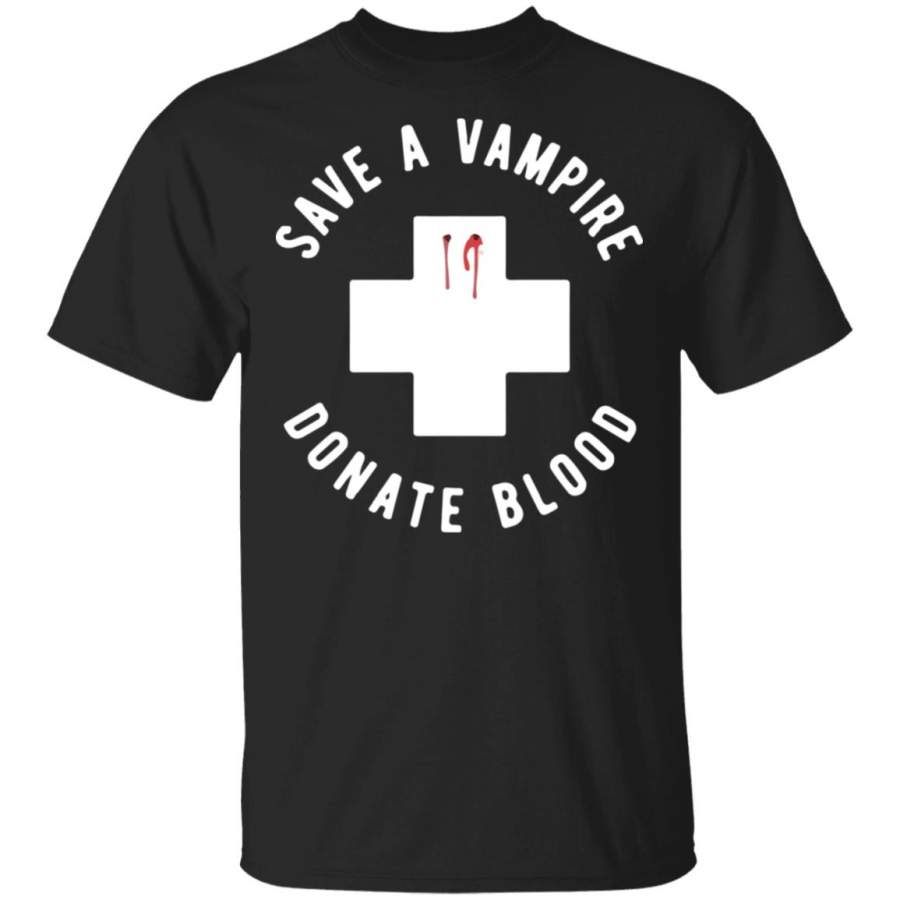 Save A Vampire Donate Blood Funny Halloween Shirt, ls, hoodie
