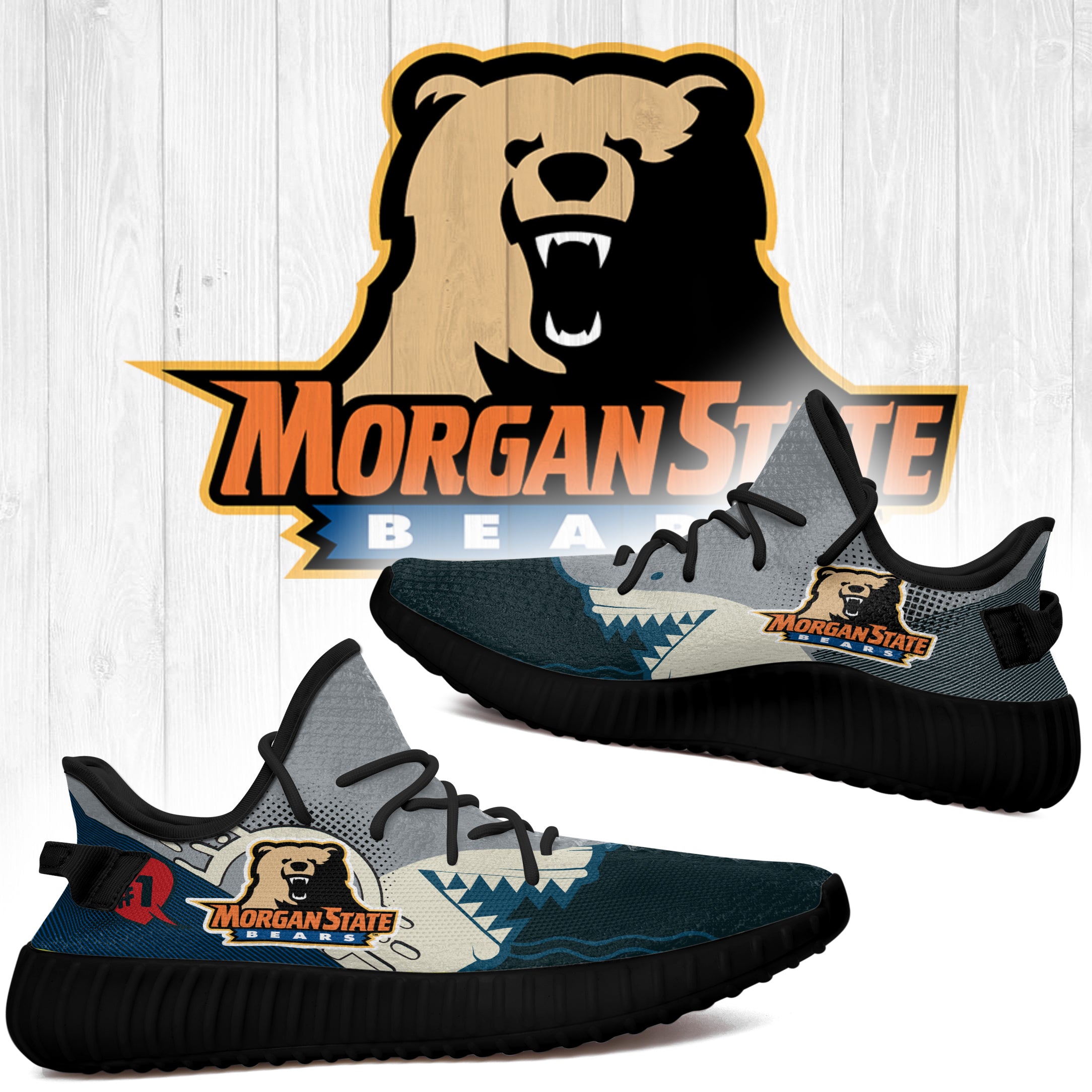 Shark Morgan State Bears Nfl Yeezy Boost 350 V2 Shoes L1610-119