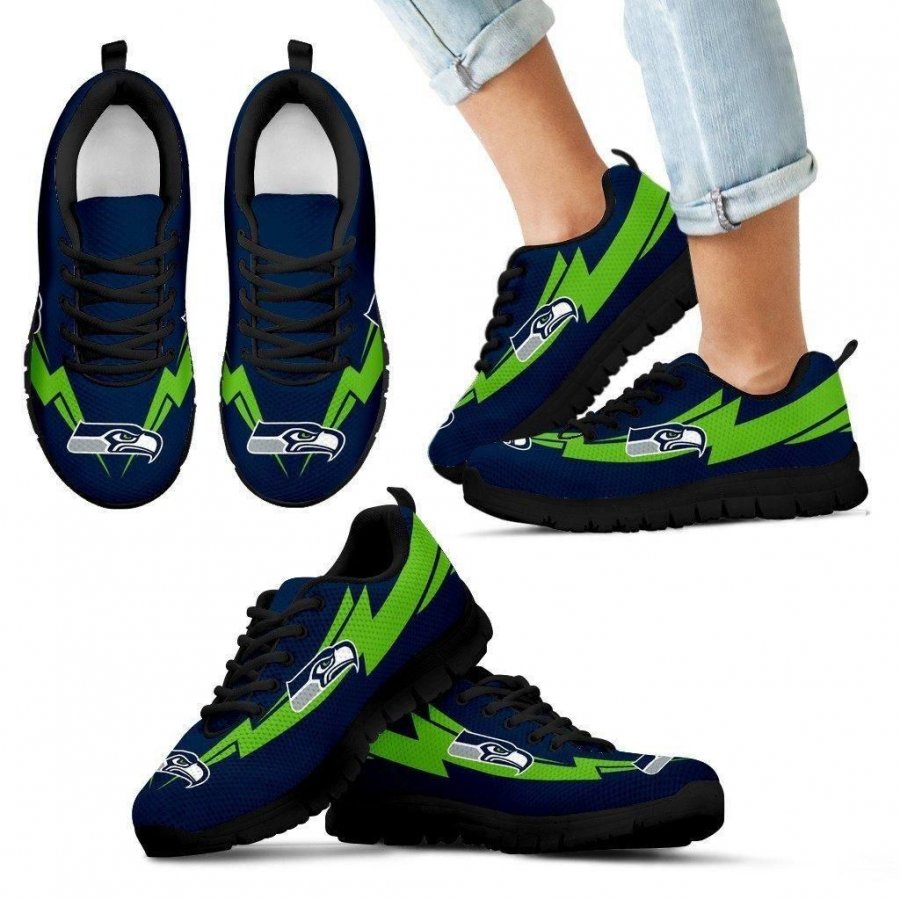 Three Amazing Good Line Charming Logo Seattle Seahawks Sneakers #432