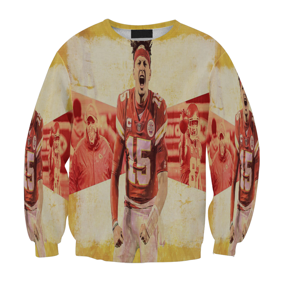 Kansas City Chiefs Patrick Mahomes 15 V6 Gift For Fan 3D Full Printing Sweatshirt