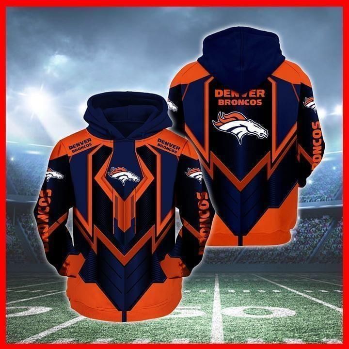 Denver Broncos Football Hoodie 3D Zi …