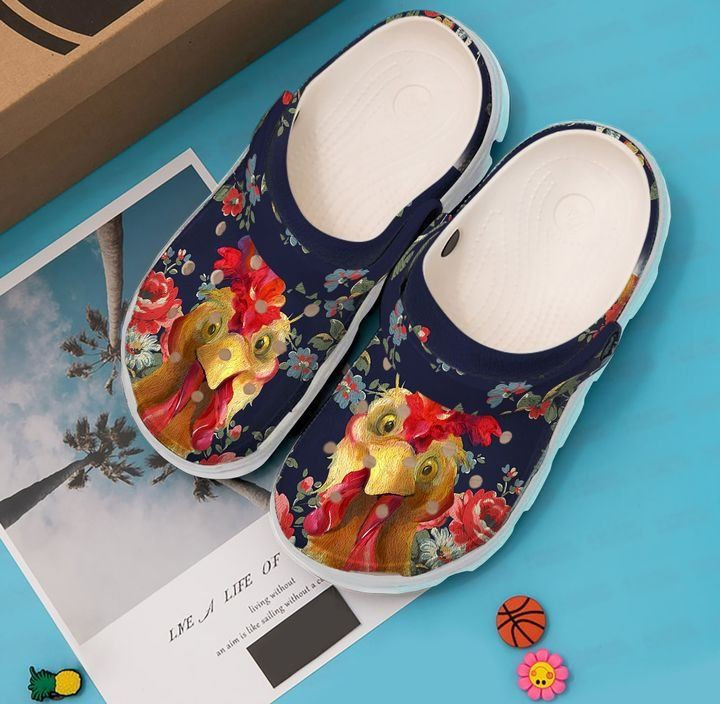 Farmer Flower Chicken Crocs Crocband Clog Comfortable For Mens Womens Classic Clog Water Shoes