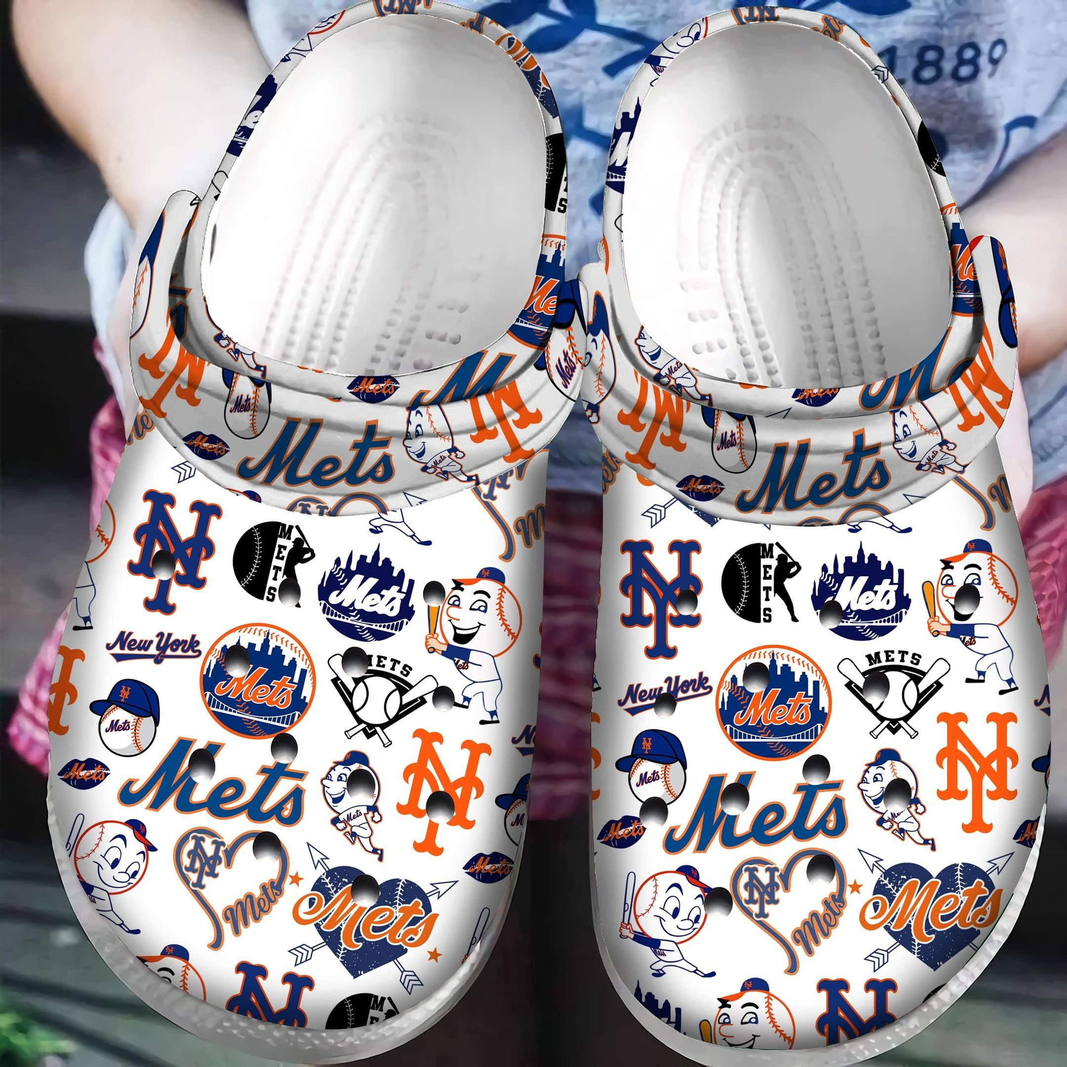 New York Mets Crocs Clog Shoesfor Adults Kids Womens Mens