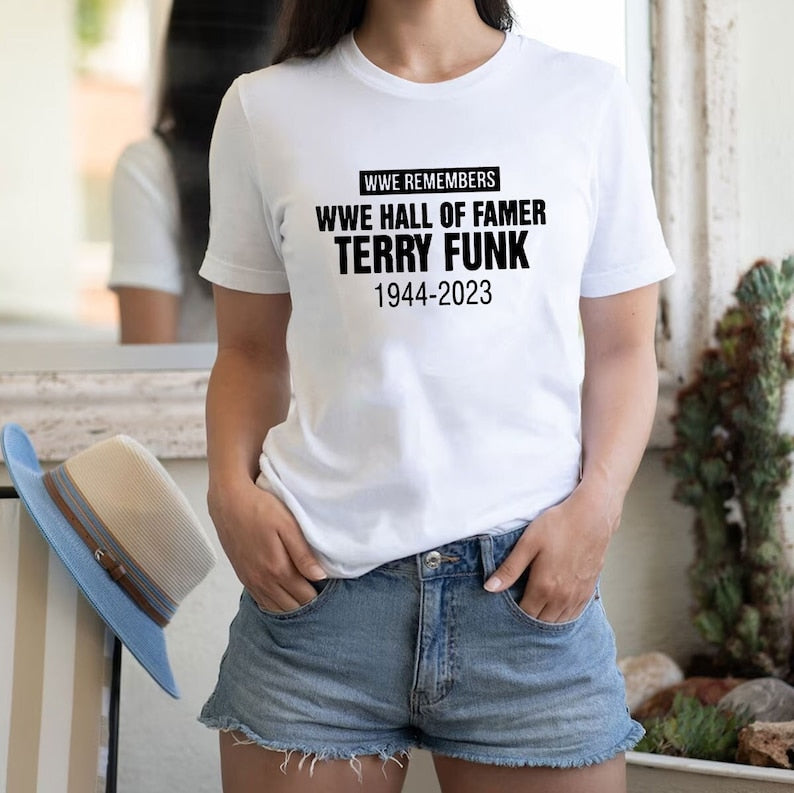 R.I.P Terry Funk Shirt, Heavily Distressed Forever Funker 80S Retro Wrestling Texas Terry Funk Memorabilia Tribute T Shirt