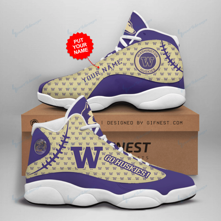 Washington Huskies Personalized AJD13 Sneakers 989