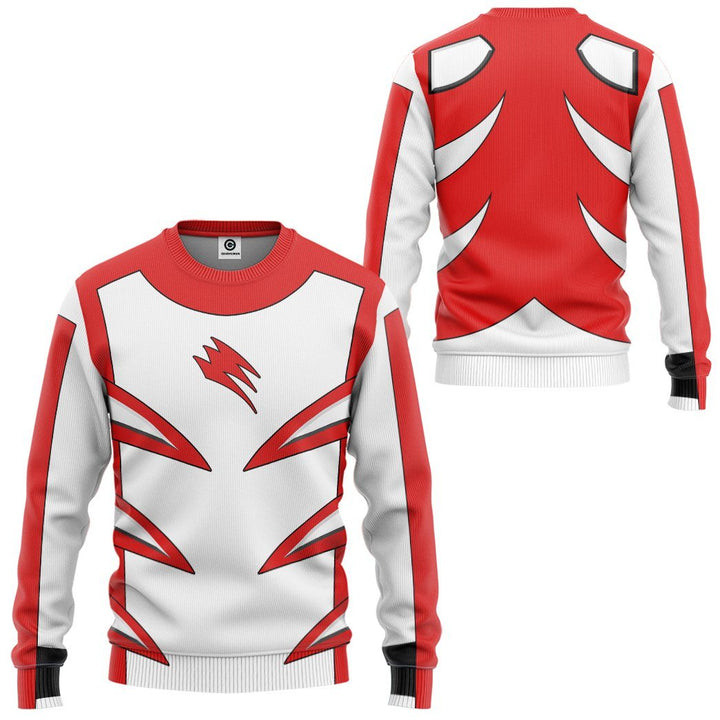 Jungle Fury Red Master Mode Power Rangers Ugly Christmas Sweater – All Over Print 3D Sweater