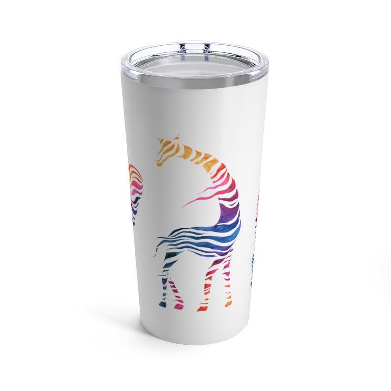 Tumbler, Giraffe, Elephant, Tiger Stainless Steel Tumbler 20Oz, Safari Animals, Animal Art, Travel Cup