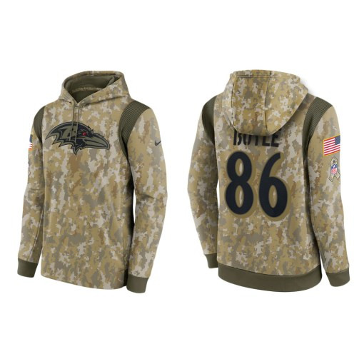 Nick Boyle Baltimore Ravens Camo 2021 Salute To Service Veterans Day Therma Pullover Hoodie