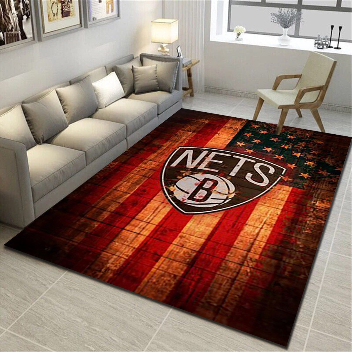 Brooklyn Nets Area Rug,  Basketball  &hellip;