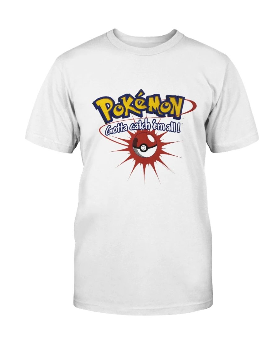 Vintage Pokemon Shirt Gotta Catch ’em All Nintendo 1999 Pokeball Pikachu V4