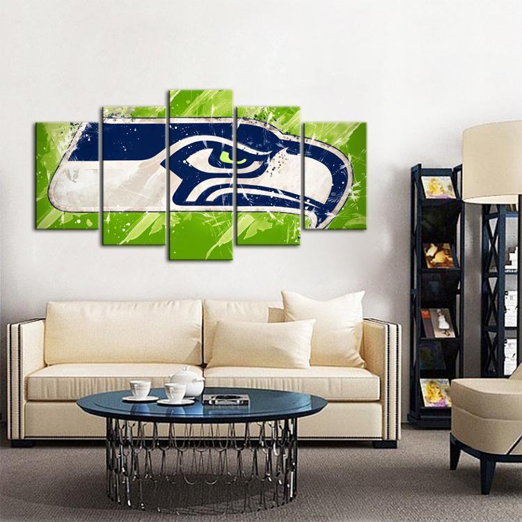 Seattle Seahawks Paint Splash Wall Canvas Store