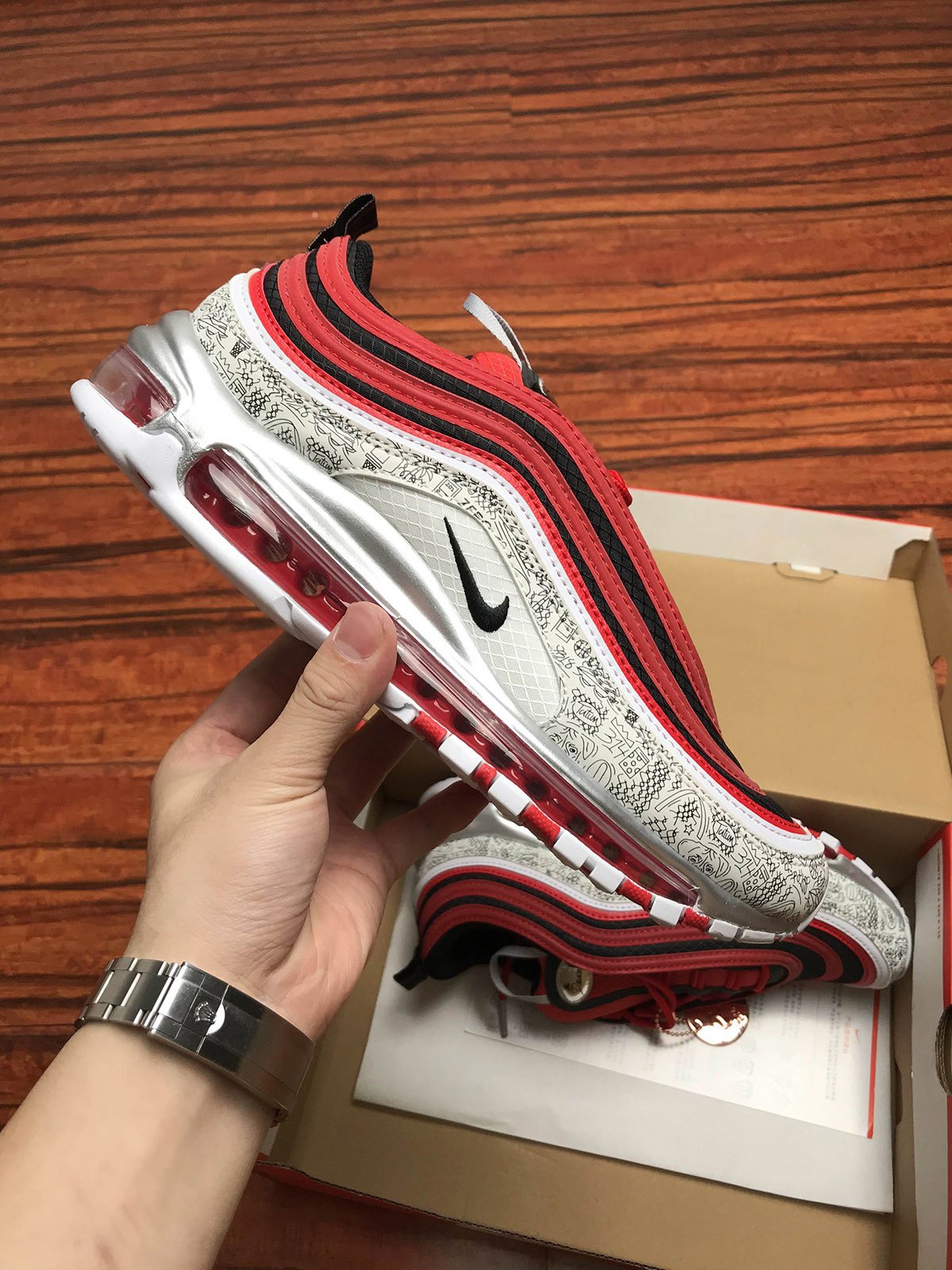 Jayson Tatum x Nike Air Max 97 White Black Red 5340910