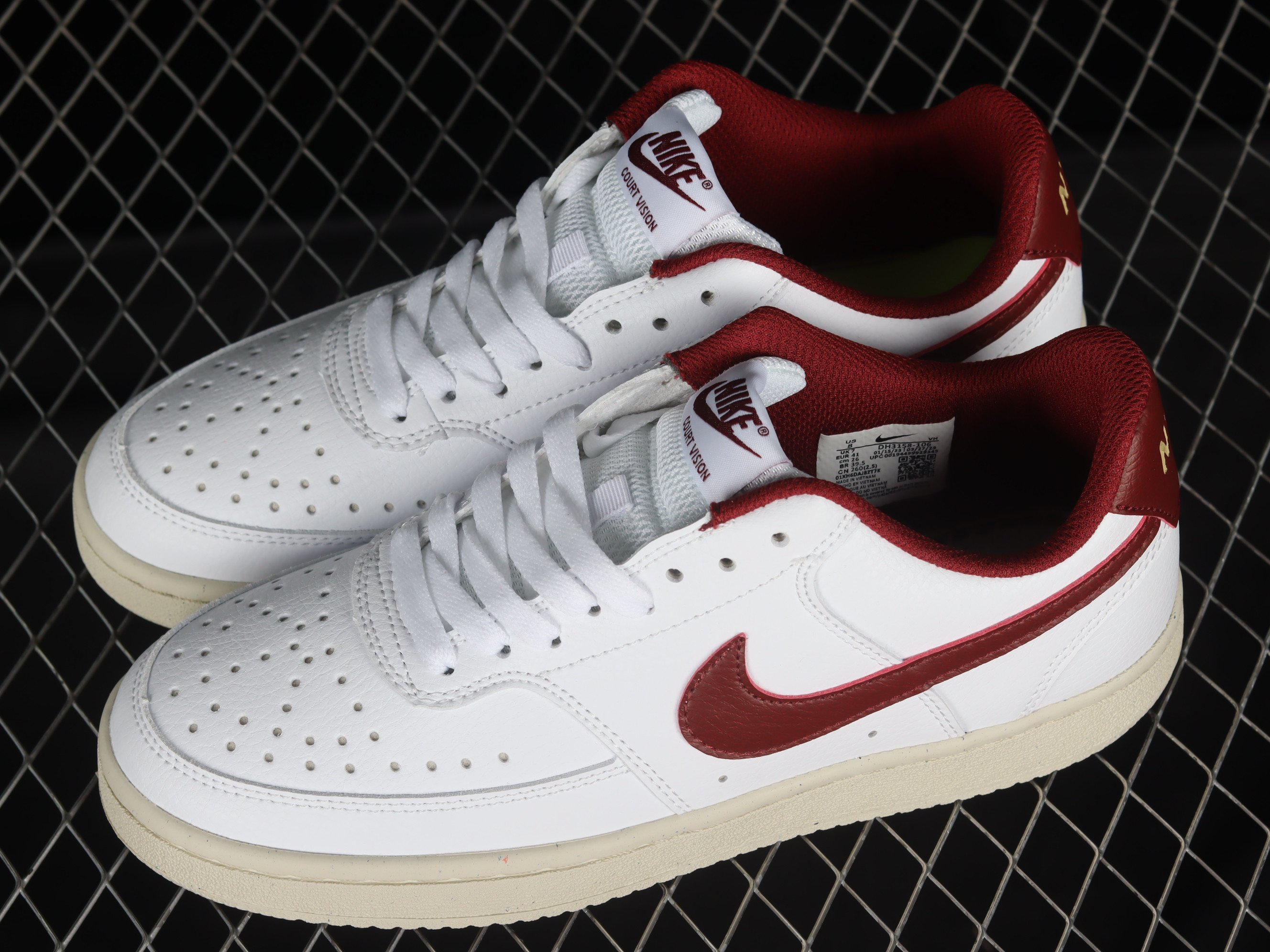 Nike Court Vision Low WhiteTeam Red Shoes Sneakers SNK173313233